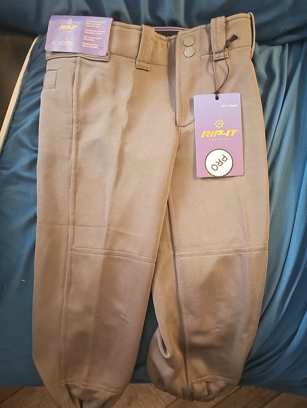 Rip-It Pro Youth Softball Pants in Grey